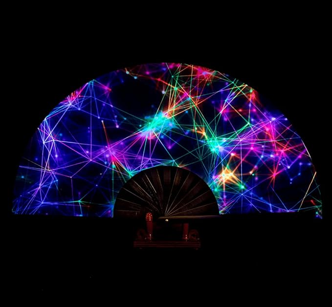 Amajiji Rave Folding Hand Fan Popping Fans by Amajiji