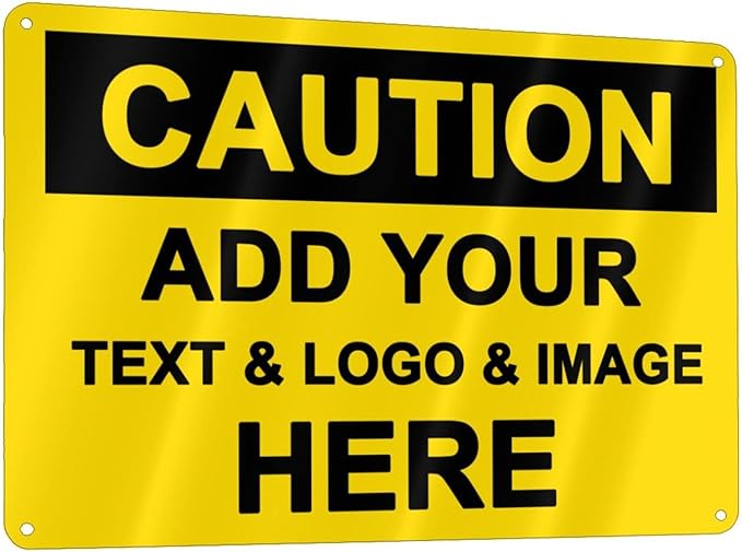 Custom Caution Signs Outdoor Metal by XIAYUEHUA