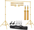 10ft x 7ft - Titanium Gold Adjustable Photography Backdrop Support System Photo by HYJ-INC