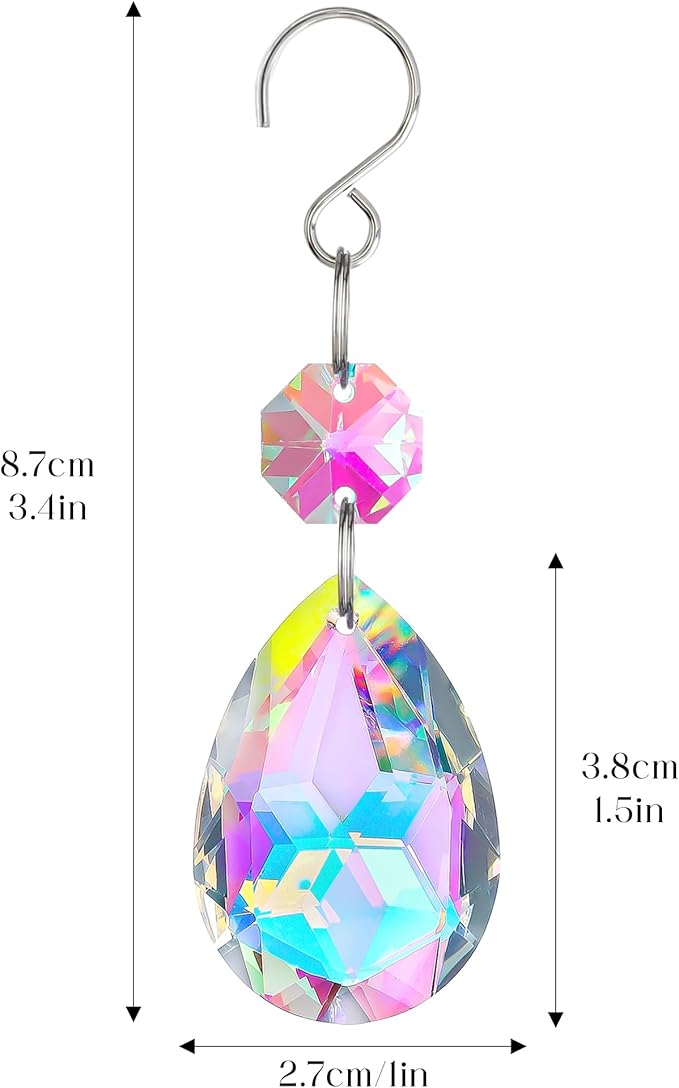 H&D HYALINE & DORA 3Inch Crystal Suncatcher Bauhinia Prisms Pendants 10Pcs - Image 5
