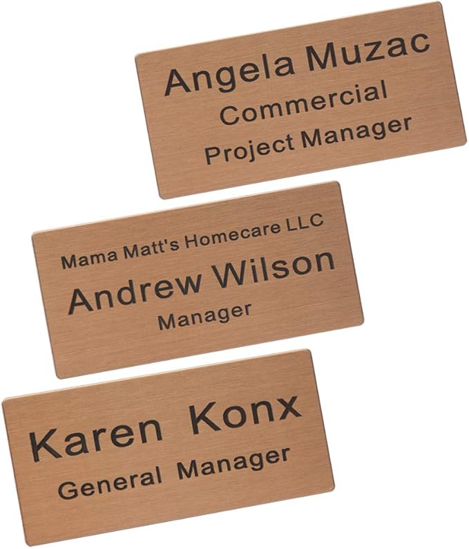 Custom Engraved Name Tag Badge for Business Personalized Metal Identification - Image 2