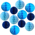 12pcs Party Honeycomb Balls Decorations 3'' 6'' 8'' Honeycomb Flower Tissue Pom by Yangeey