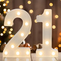 Decorative Led Light Up Numbers, 21th Birthday Decorations, Warm White Led by Weareyourgoodpartners
