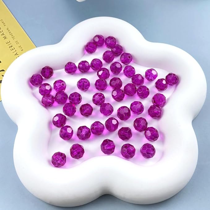 200 PCS 6mm Crystal Glass Beads Round Multiple Faceted Loose Spacer Glass Beads - Image 6