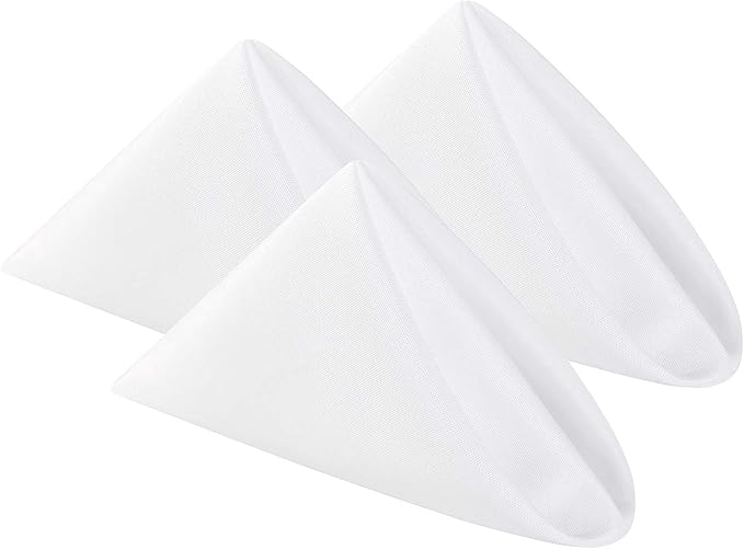 Cloth Napkins 20x20 inch Washable Polyester Dinner Napkins Soft Table Napkins by Cupuamon
