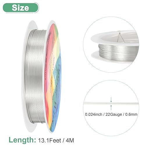 0.6 mm/22 Gauge Copper Wire for Jewelry Making, 13.1FT Copper Beading Craft - Image 3