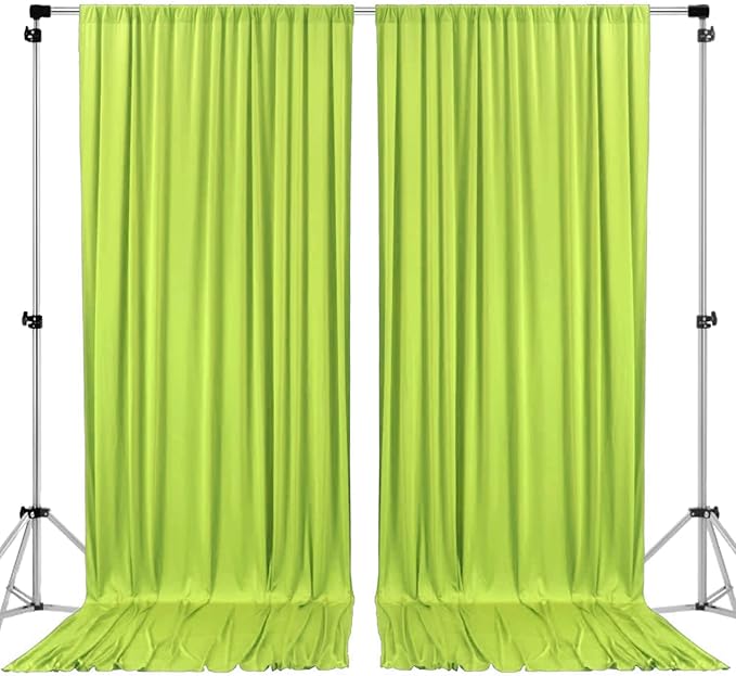 AK TRADING CO. 10 feet x 10 feet Light Green Polyester Backdrop Drapes Curtains by Fabrics%7CEventDecor%7CCrafts%7CUpholsteryFoam