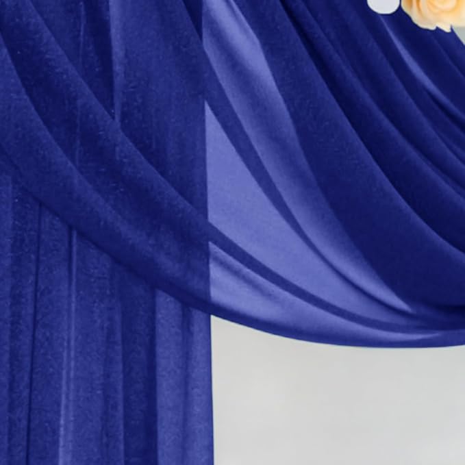 Royal Blue Wedding Arch Draping Fabric 29" x 20 FT Blue Wedding Drapes - Image 6