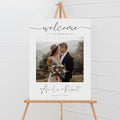 Welcome Wedding Sign Personalized, Modern Photo Wedding Sign Decorations by CENOVACY