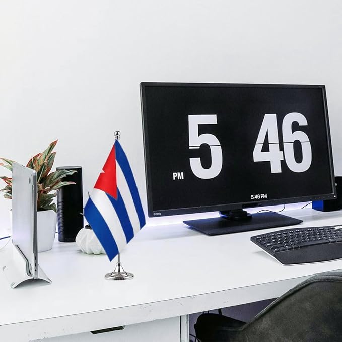 Cuba Flag Cuban Flags, Small Mini Cuban Desk Flag, Used - Image 5