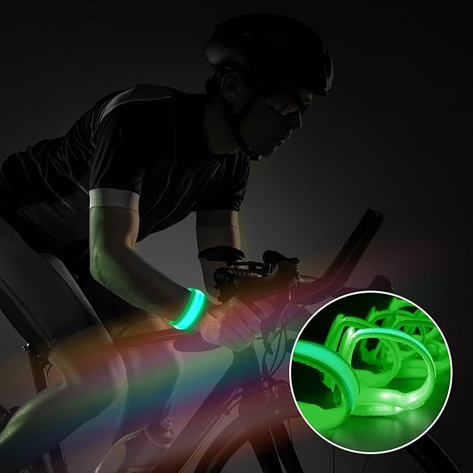 M.best 8pcs LED Light Up Bracelets Glow Flashing Wristbands Glow in The Dark - Image 2