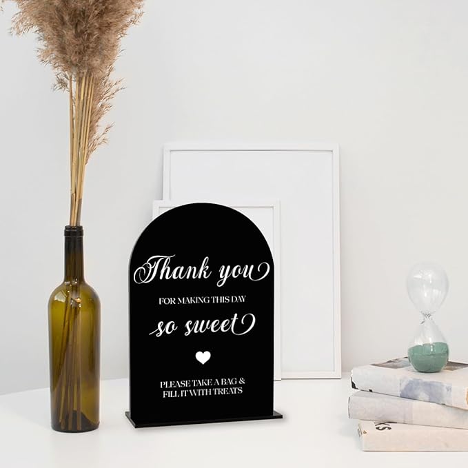 Black Candy Bar Sign, Dessert Table Sign, Wedding Engagement Bridal Shower - Image 3