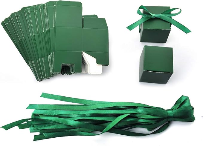 AWELL Dark Green Gift Candy Box Bulk 2x2x2 inches - Image 5
