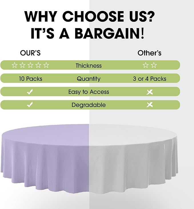 Pureegg Plastic Table Cloth Disposable 10 Pack, Easter Party, Decorative - Image 3