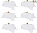 Fitable White Table Clothes for Rectangle Tables, 6 Pack by Fitable