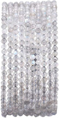 Faceted Natural Spectrolite Stone Round Loose Semi Gemstone Beads by Beadia