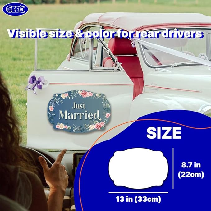 GEEKBEAR Just Got Married Car Magnet - Image 6