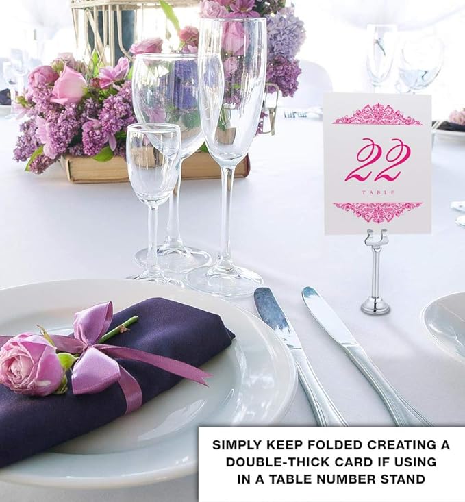 Paisley Wedding Table Numbers, Double Sided, Tent or Use in a Stand - Image 3