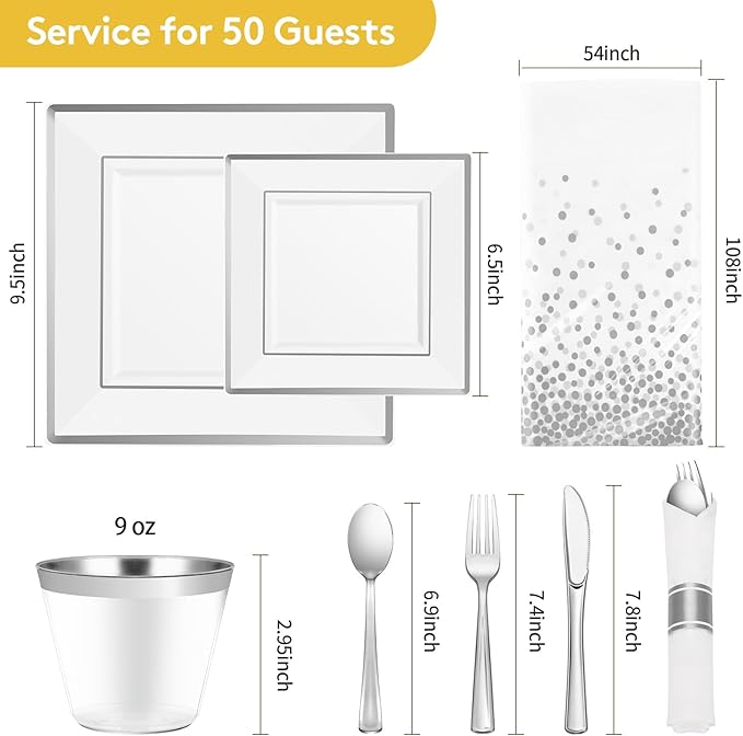 Goodluck 352 Piece Silver Dinnerware Set - Image 4