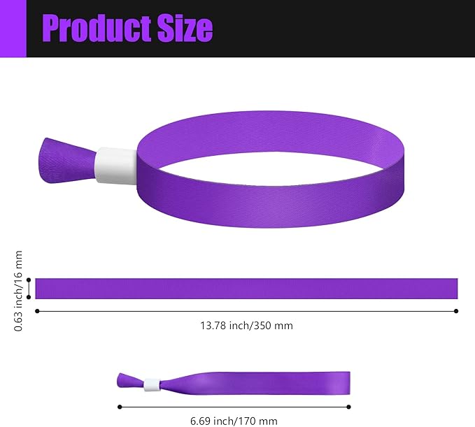 Green-Power America 100 Pcs Cloth Event Wristbands, Event Wristbands, Colored - Image 2