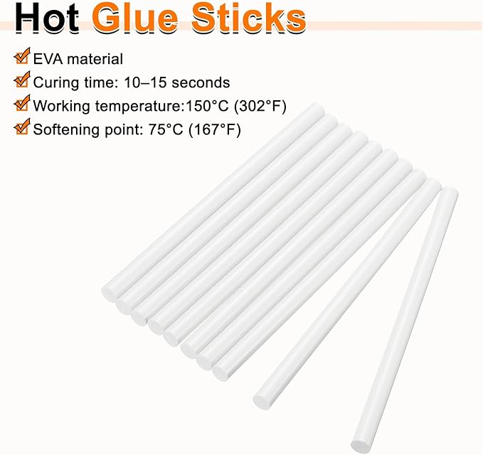 HARFINGTON 10pcs Hot Glue Sticks 0.43" Dia x 3.94" Long EVA Mini Hot Melt - Image 4