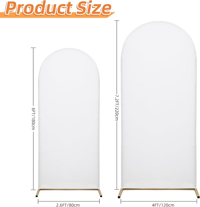 6.6FT Wedding Arch Covers Arch Backdrop Cover Arch Stand Covers Set Arch Cover - Image 2