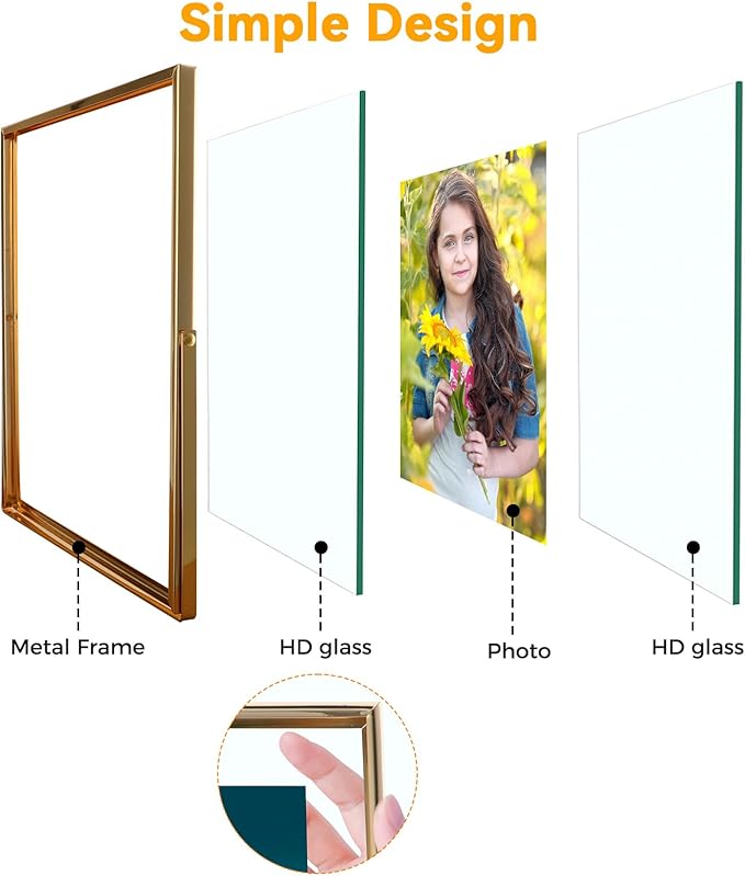 Gold Floating Frame, For Picture 4x6, 2x3 - Image 5