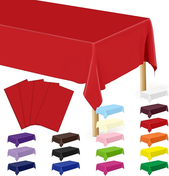 QZYL 4 PCS Picnic Table Cover, 54 x 108 in Rectangle Tablecloth, Waterproof by QZYL