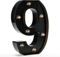 OYCBUZO Light Up Black Alphabet Marquee Number Sign LED Marquee Number Lights by OYCBUZO