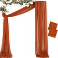 MLMC Terracotta Wedding Arch Draping Fabric 2 Panels 29" x 20 FT Extra Long by MLMC