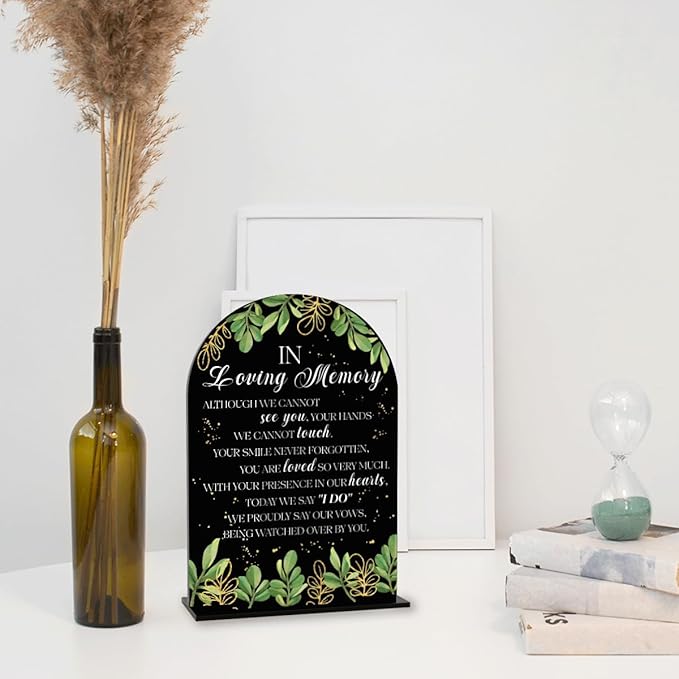 Black In Loving Memory Wedding Sign, In Memory Wedding Sign - Image 3