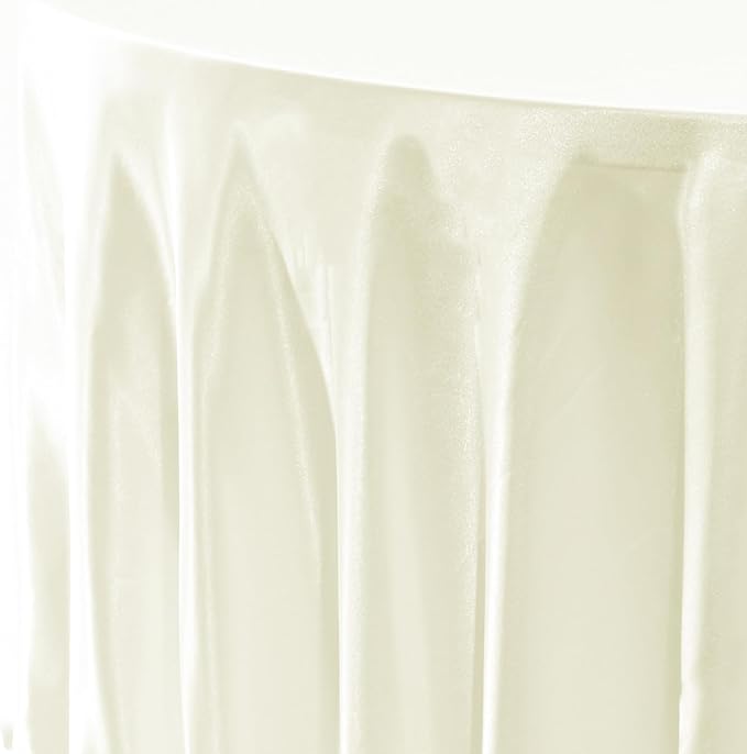 fani 6 Pack 108 Inch Ivory Round Tablecloth - Image 3