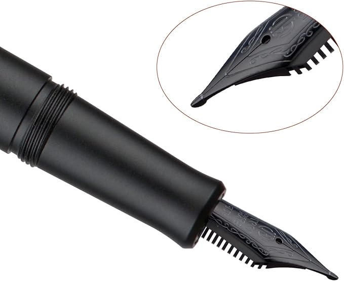 Hongdian M2 Black Forest Mini Fountain Pen, Long Blade Nib & Sleek Shape - Image 3