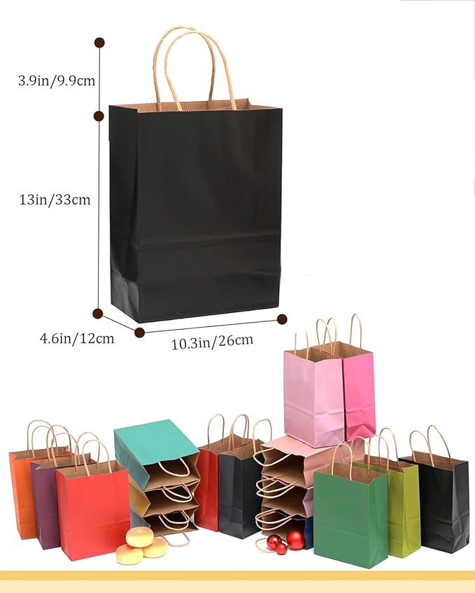 qiqee 100Pcs Large Size Paper Gift Bags - Image 6