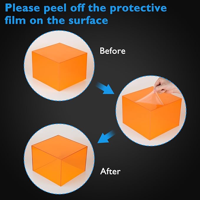 Orange Buffet Risers 3Pcs Acrylic Boxes Display Risers - Image 3