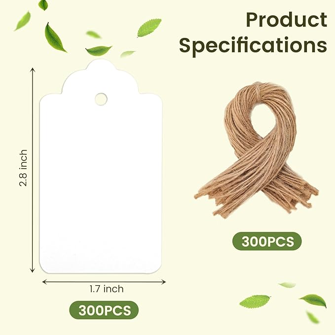 SallyFashion 300PCS Gift Tags - Image 2