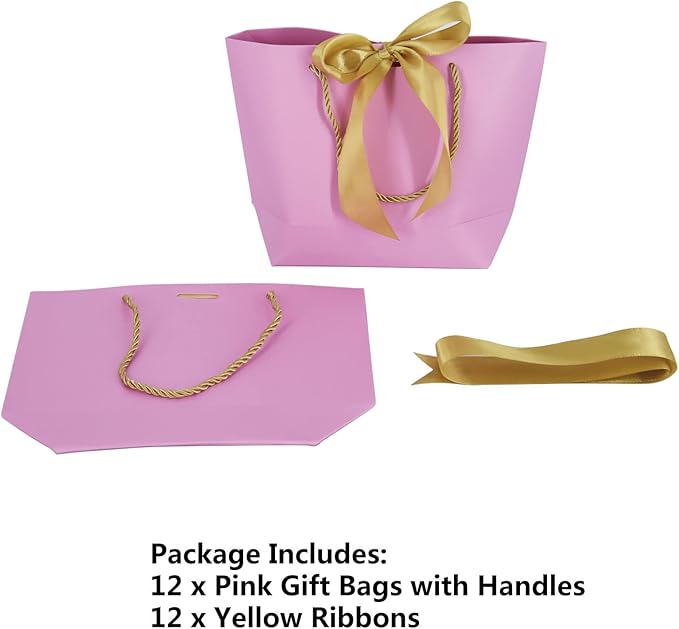 HUAPRINT Gift Bags with Handles, 7.48×3.54×7.9 inches, Party Favor Bags with - Image 3