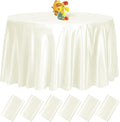 fani 6 Pack 108 Inch Ivory Round Tablecloth by fani