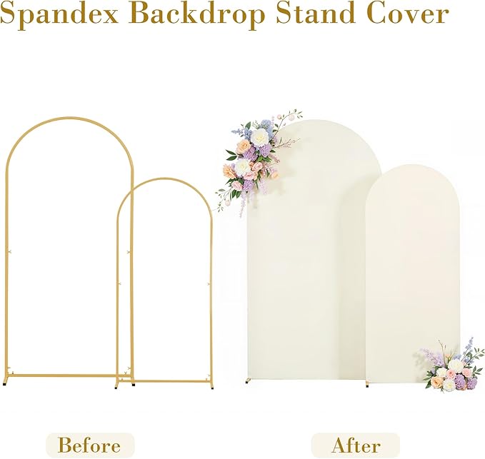 7.2FT 6FT Arch Backdrop Cover for Wedding, Birthday Party Decor, Chiara - Image 5