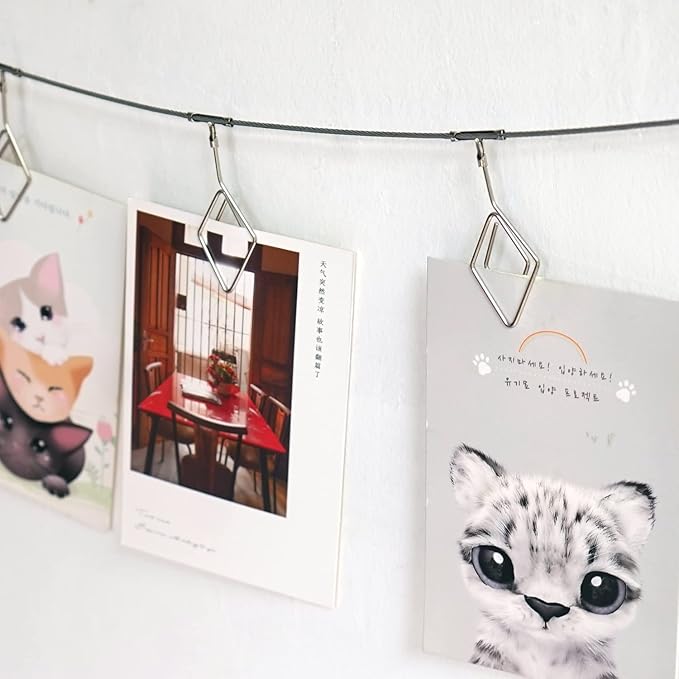 TFu Wall Hanging Photo Display, DIY Picture Photo Frame String - Image 2