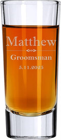 Custom Engraved Shot Glass – 2oz Tall Clear Glass – Personalized Gift by BlueRidgeMountainGifts