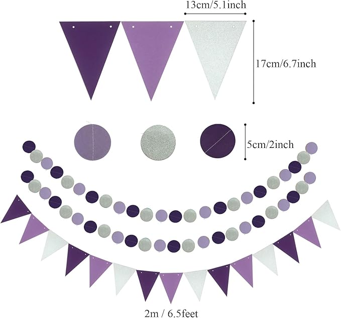ZERODECO Party Decoration, Pom Poms Flowers, Garlands String Polka Dot and - Image 5