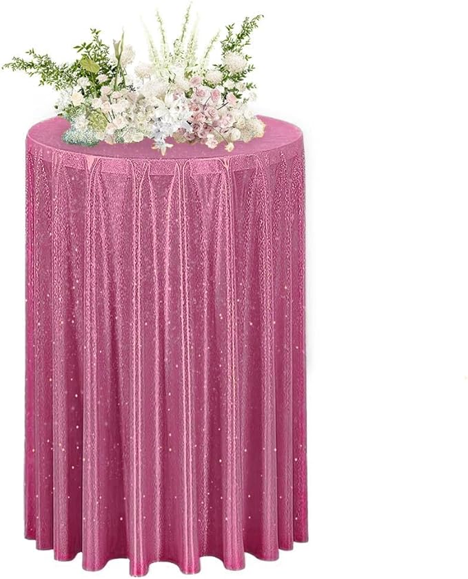 Fitable Fuchsia Sequin Tablecloth by Fitable