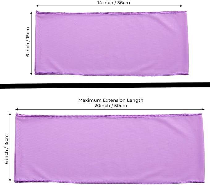 MDS Pack of 10 Spandex Chair Sashes Bows Elastic Stretch Dining Chair Bands - Image 5