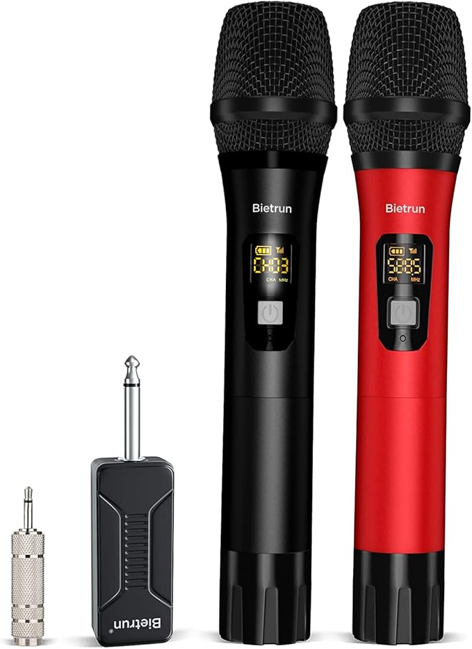 Bietrun Wireless Microphone Dynamic Mic System by Bietrun