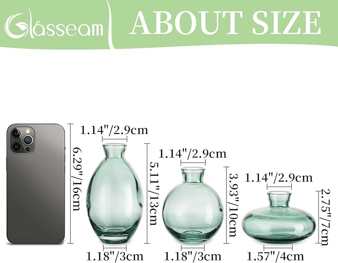 Small Glass Bud Vase for Centerpieces - Image 3