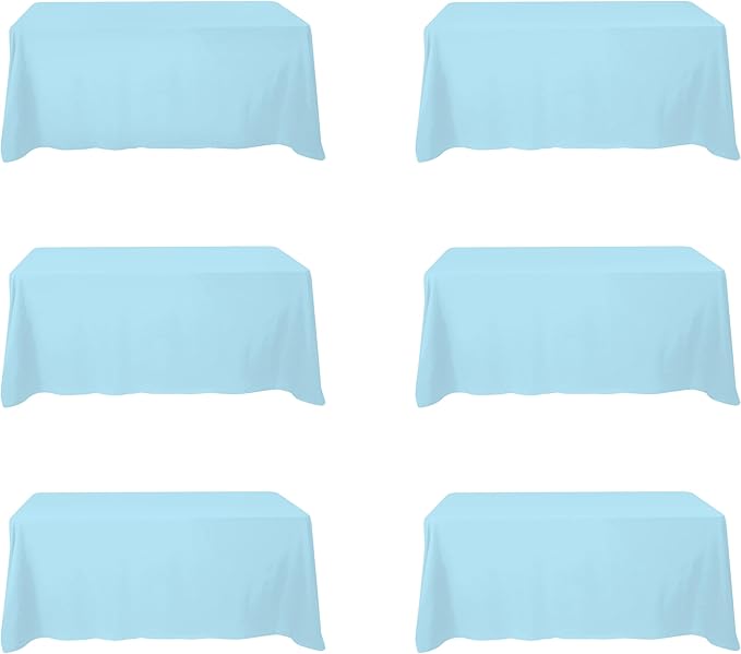 BRILLMAX 6 Pack Light Blue Tablecloths by BRILLMAX