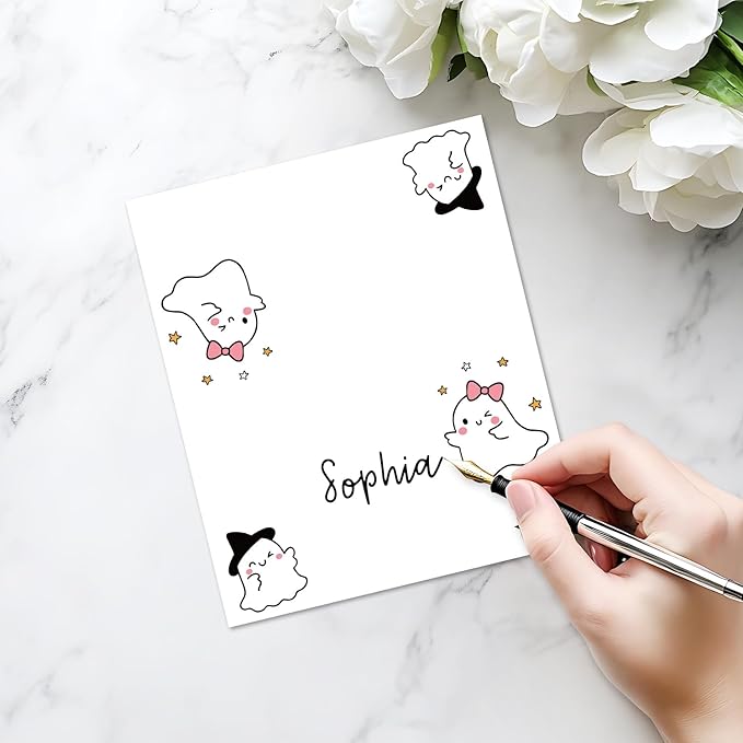 25 Pack Halloween Place Cards, Editable Name Cards - Image 3