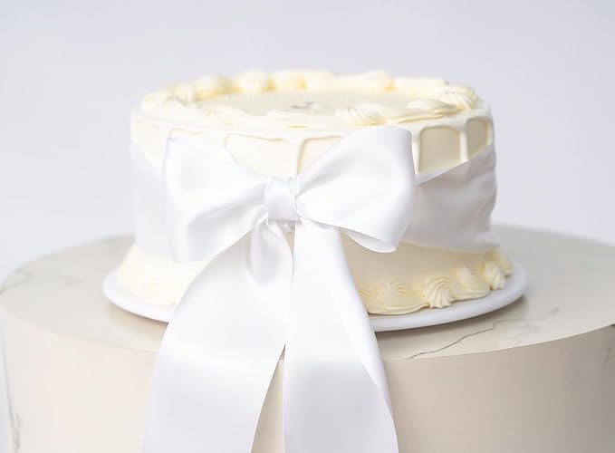White Satin Ribbon 2.5 Inch Double-Faced Ribbons 25 Yards - Image 5