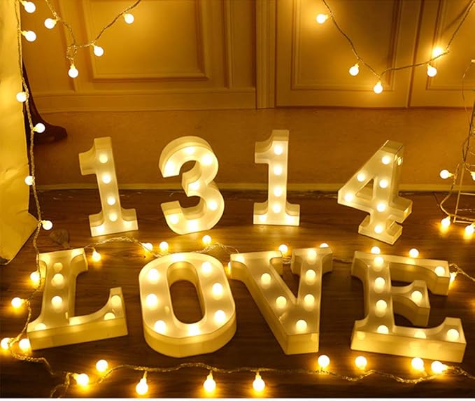 MUMUXI Marquee Light Up Letters | Large Light Up Numbers | Battery Powered and - Image 6